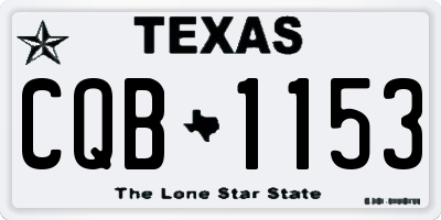 TX license plate CQB1153