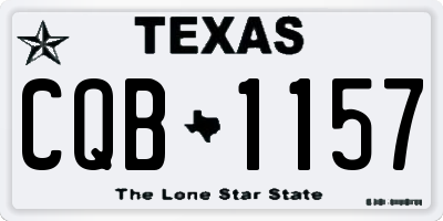 TX license plate CQB1157