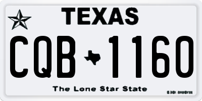 TX license plate CQB1160