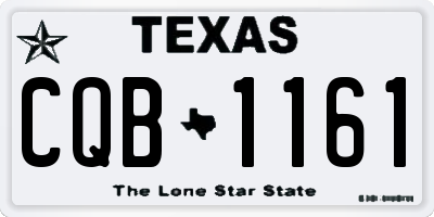 TX license plate CQB1161