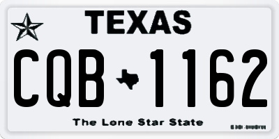 TX license plate CQB1162