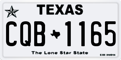 TX license plate CQB1165