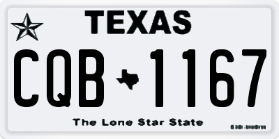 TX license plate CQB1167