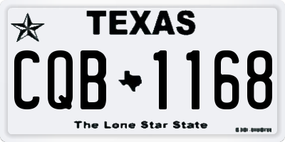 TX license plate CQB1168