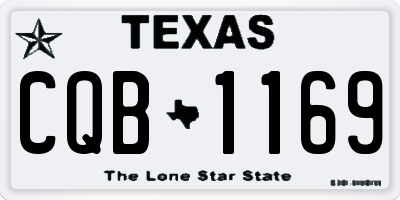 TX license plate CQB1169