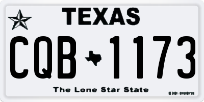 TX license plate CQB1173