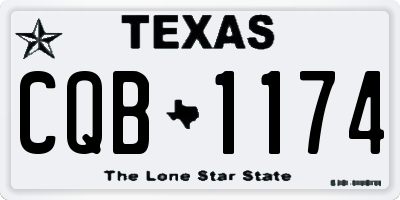 TX license plate CQB1174