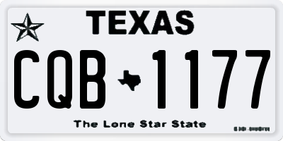 TX license plate CQB1177