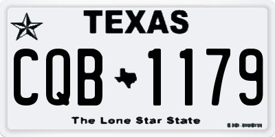 TX license plate CQB1179