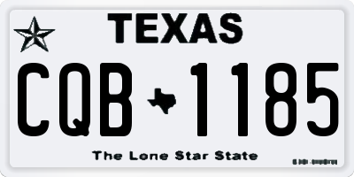 TX license plate CQB1185