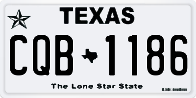 TX license plate CQB1186