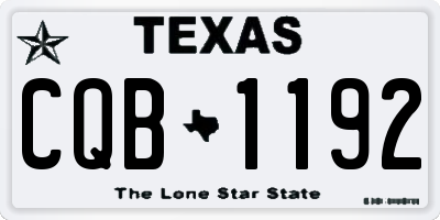 TX license plate CQB1192