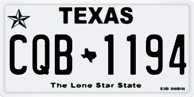 TX license plate CQB1194