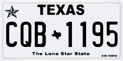 TX license plate CQB1195