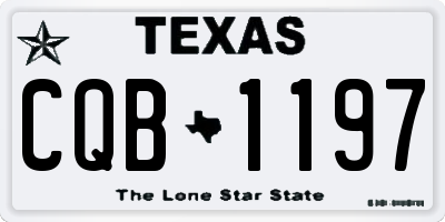 TX license plate CQB1197