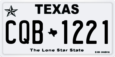 TX license plate CQB1221