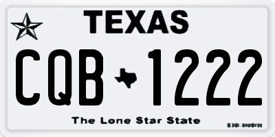 TX license plate CQB1222