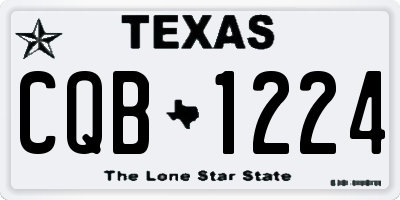 TX license plate CQB1224