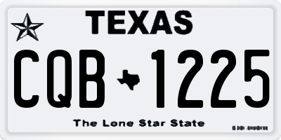 TX license plate CQB1225