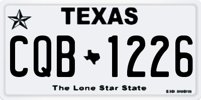 TX license plate CQB1226