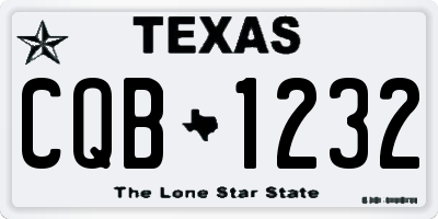 TX license plate CQB1232