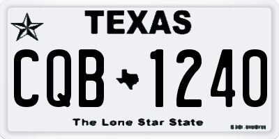 TX license plate CQB1240