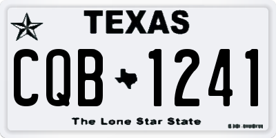 TX license plate CQB1241