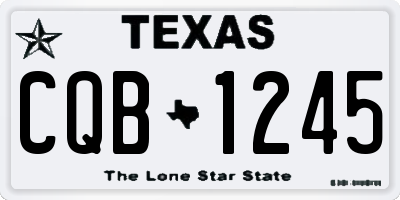 TX license plate CQB1245