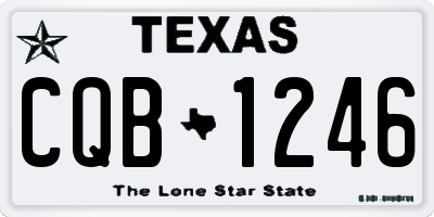 TX license plate CQB1246