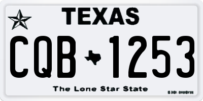 TX license plate CQB1253