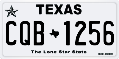 TX license plate CQB1256