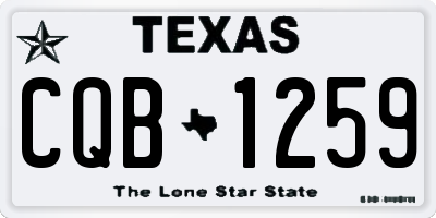 TX license plate CQB1259