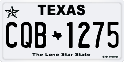 TX license plate CQB1275