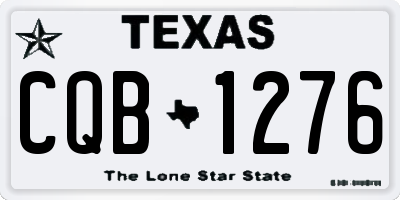 TX license plate CQB1276