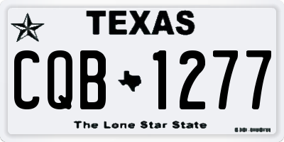 TX license plate CQB1277