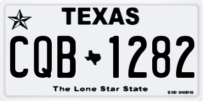 TX license plate CQB1282