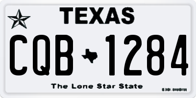 TX license plate CQB1284