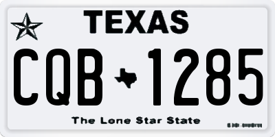 TX license plate CQB1285