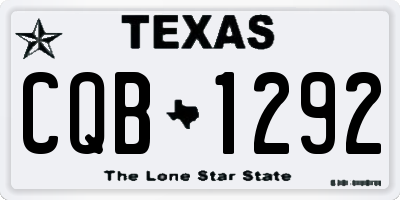 TX license plate CQB1292