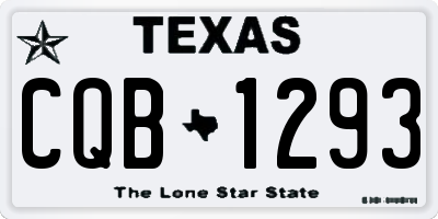 TX license plate CQB1293