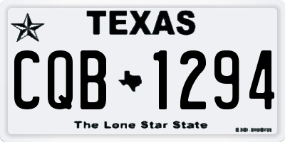TX license plate CQB1294