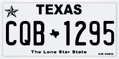 TX license plate CQB1295