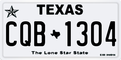 TX license plate CQB1304