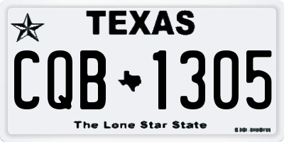 TX license plate CQB1305