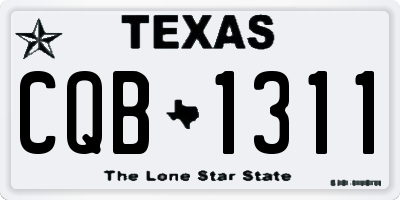 TX license plate CQB1311