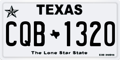 TX license plate CQB1320