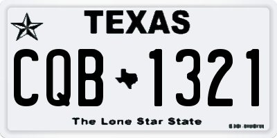 TX license plate CQB1321