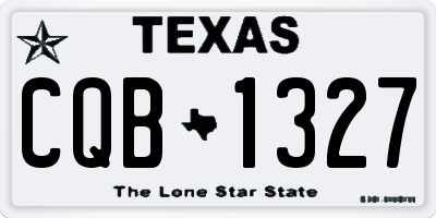 TX license plate CQB1327