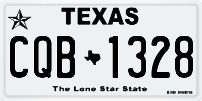 TX license plate CQB1328