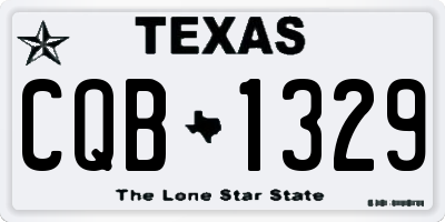 TX license plate CQB1329